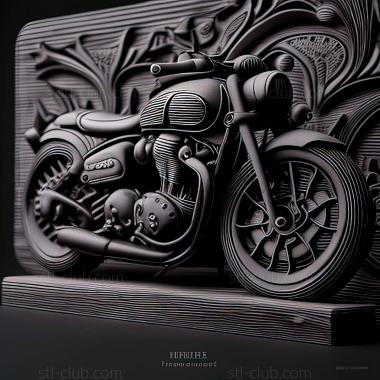3D мадэль Triumph Bonneville Bobber Black (STL)